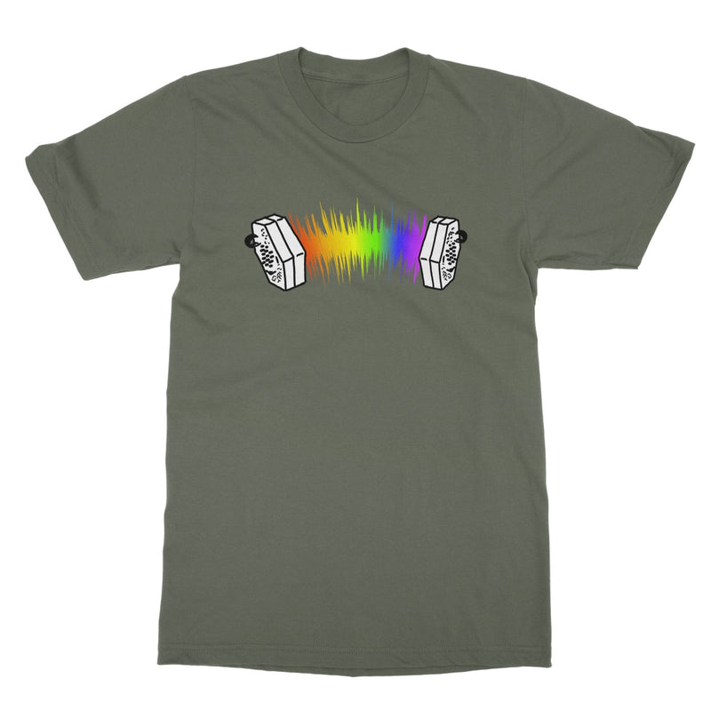 Rainbow Sound Wave Concertina T-Shirt