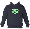 Celtic Triple Hearts Hoodie-Hoodie-Denim-Mudchutney