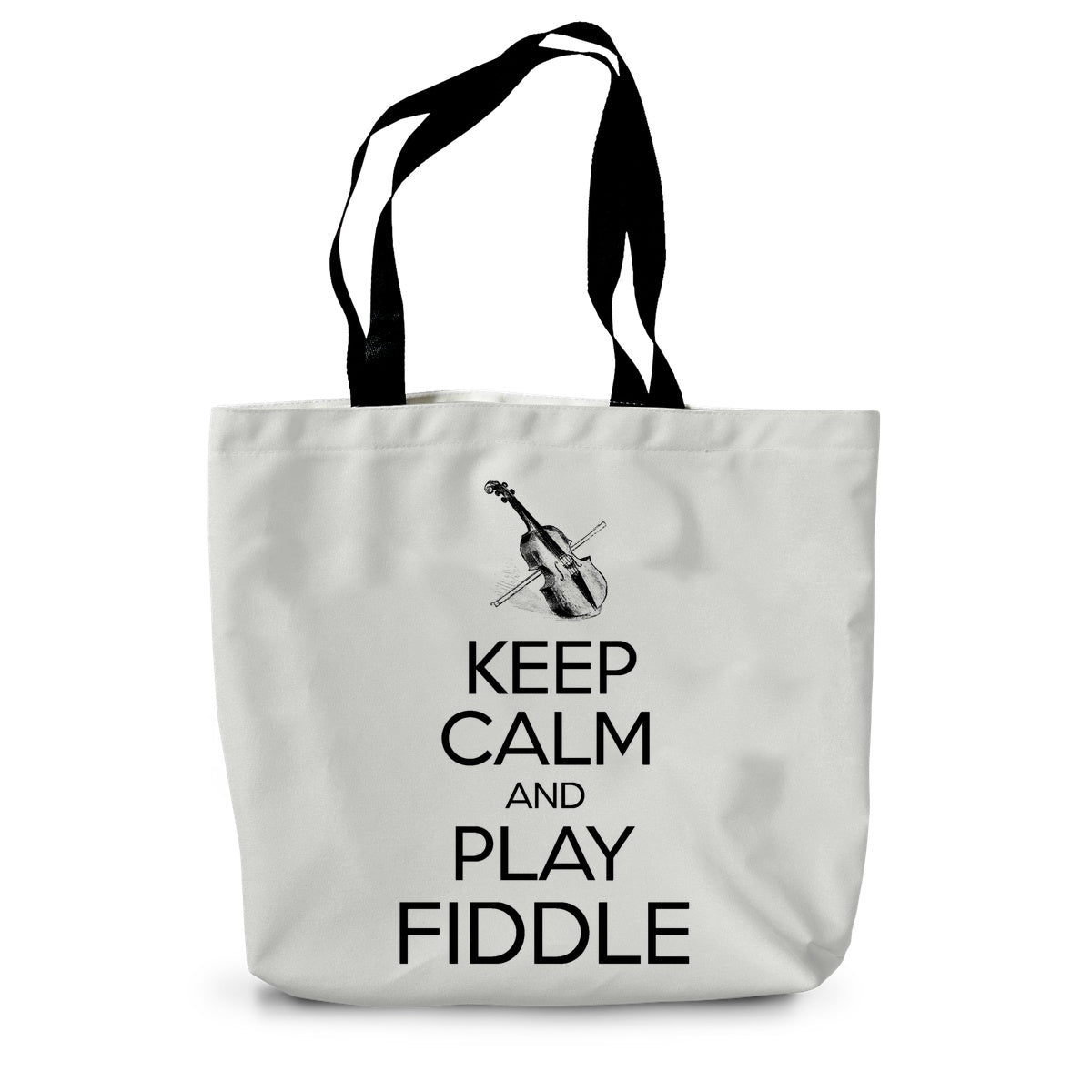 Keep Calm & Play Fiddle Canvas Tote Bag