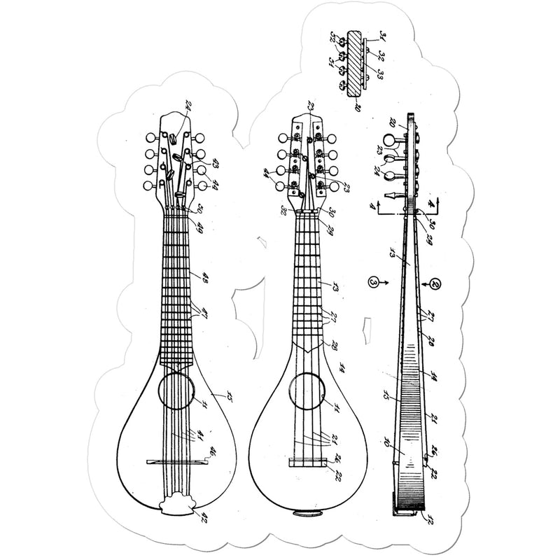Mandolin Patent Sticker