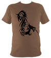 Tribal Dragon T-shirt - T-shirt - Russet - Mudchutney