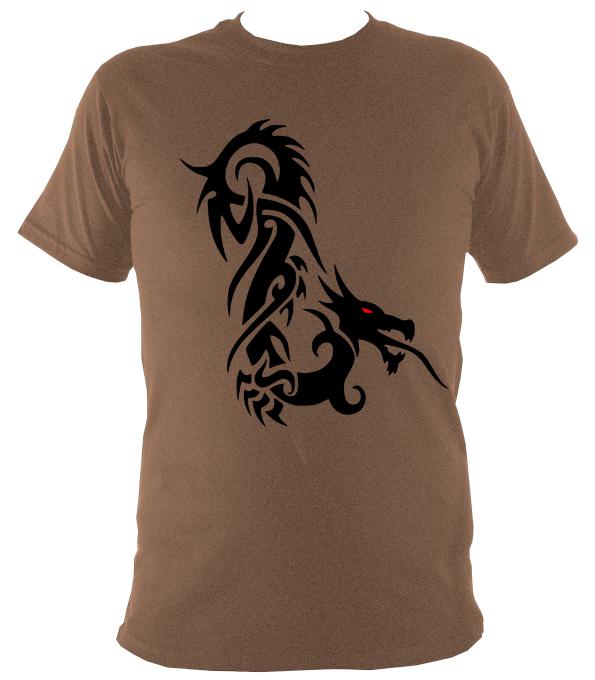 Tribal Dragon T-shirt - T-shirt - Russet - Mudchutney