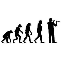 Evolution of Flute Players Sticker