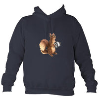 Concertina Playing Squirrel Hoodie-Hoodie-Denim-Mudchutney