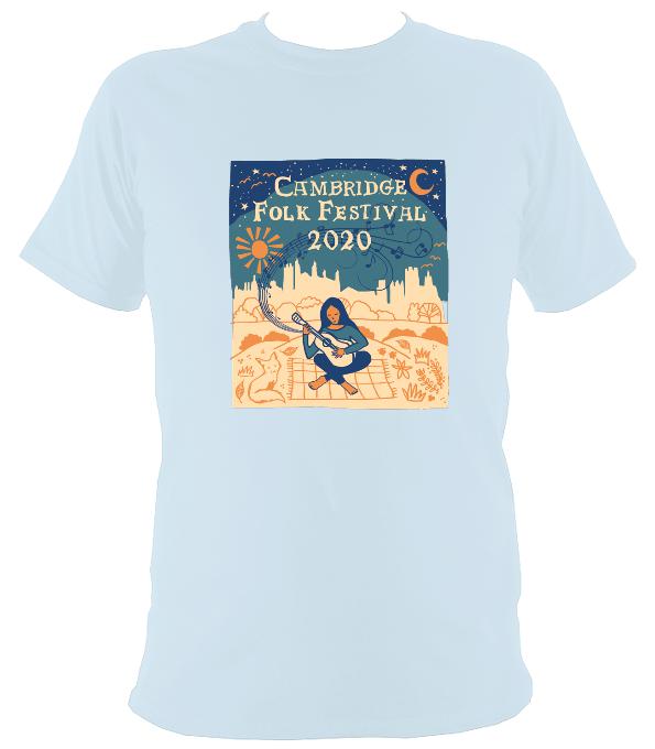Cambridge Folk Festival - Design 6 - T-shirt - T-shirt - Light Blue - Mudchutney