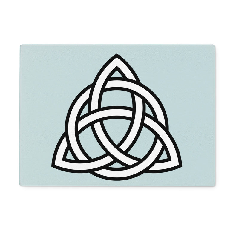 Triangular Celtic Knot Glass Chopping Board