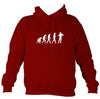 Evolution of Fiddle Players Hoodie-Hoodie-Red hot chilli-Mudchutney