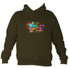 Music Graffiti Hoodie-Hoodie-Olive green-Mudchutney