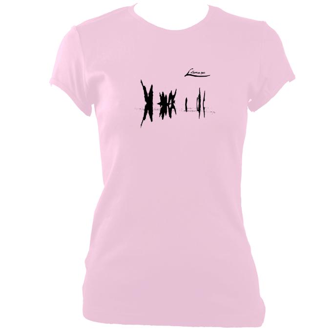 update alt-text with template Lúnasa "Lá Nua" Ladies Fitted T-shirt - T-shirt - Light Pink - Mudchutney