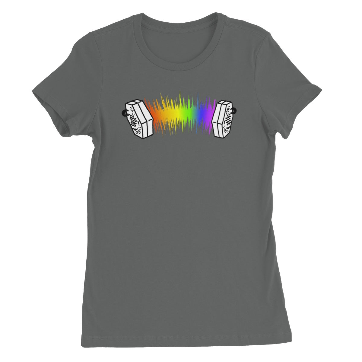 Rainbow Sound Wave Concertina Women's T-Shirt