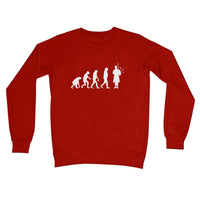 Evolution of Bagpipe players Crew Neck Sweatshirt