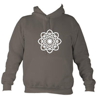 Celtic Geometric Flower Design Hoodie-Hoodie-Mocha brown-Mudchutney