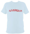 Hearts Musical Stave T-shirt - T-shirt - Light Blue - Mudchutney