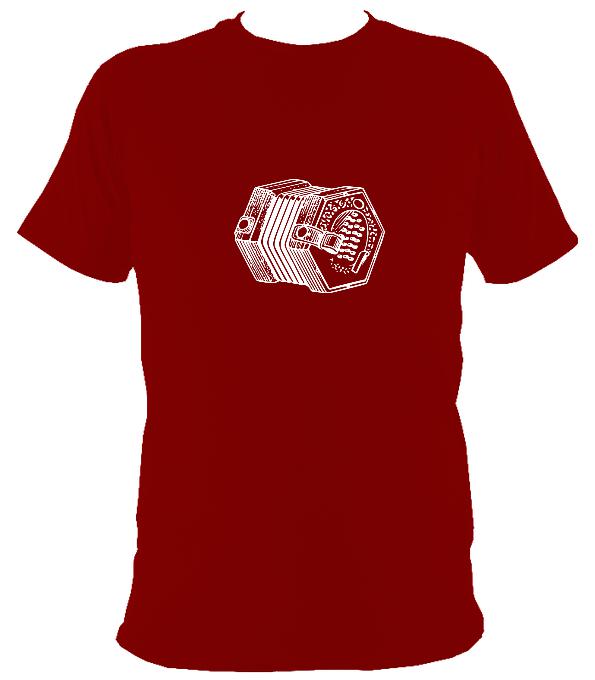English Concertina T-shirt - T-shirt - Cardinal Red - Mudchutney