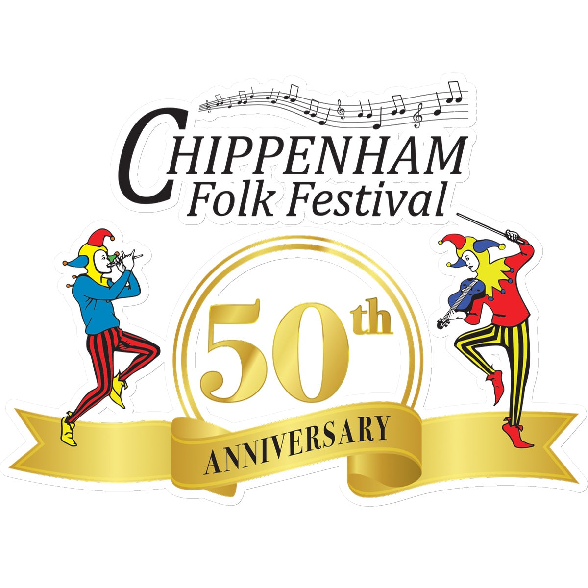 Chippenham Folk Festival 50th Anniversary Sticker