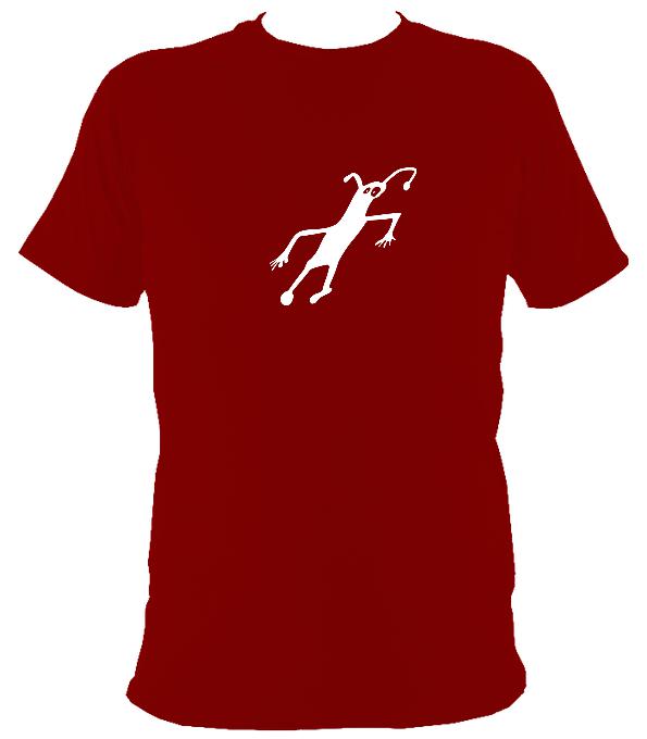 Caveman Painting T-shirt - T-shirt - Cardinal Red - Mudchutney