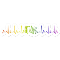 Rainbow Heartbeat Accordion Sticker