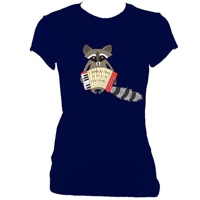 update alt-text with template Cambridge Folk Festival - Design 2 - Women's Fitted T-shirt - T-shirt - White - Mudchutney