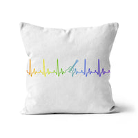 Rainbow Heartbeat Guitar Cushion