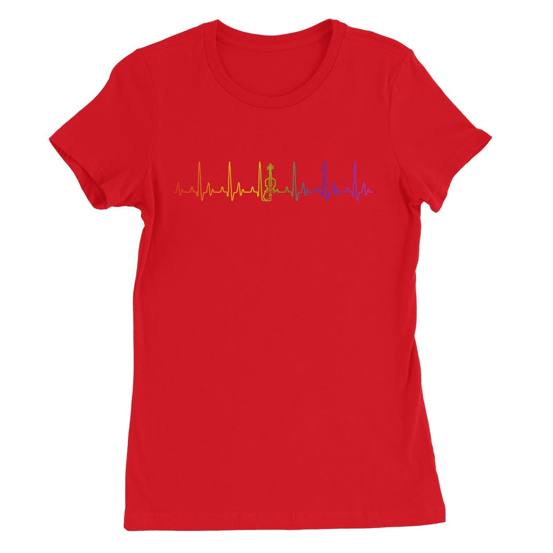 Rainbow Heartbeat Fiddle Women's Favourite T-Shirt