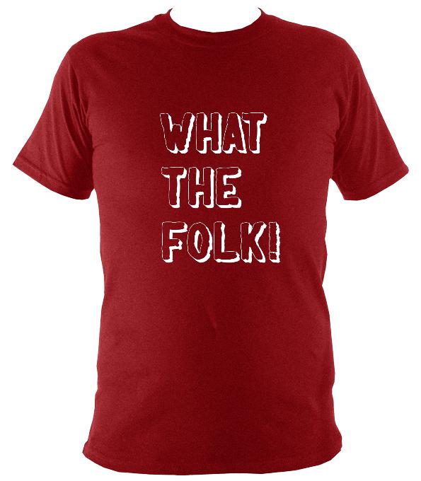 What the Folk T-Shirt - T-shirt - Antique Cherry Red - Mudchutney
