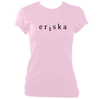 update alt-text with template Eriska Ladies Fitted T-shirt - T-shirt - Light Pink - Mudchutney