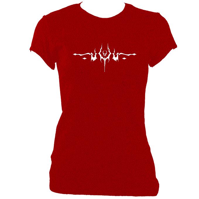 update alt-text with template Gothic Tattoo Ladies Fitted T-shirt - T-shirt - Antique Cherry Red - Mudchutney