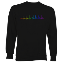 Guitar Heartbeat in Rainbow Colour Sweatshirt