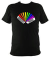 Rainbow Chromatic Accordion T-shirt - T-shirt - Black - Mudchutney