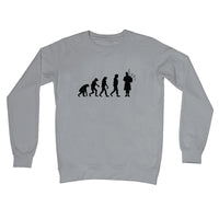 Evolution of Bagpipe players Crew Neck Sweatshirt