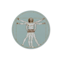 Da Vinci Vitruvian Man Concertina Glass Chopping Board