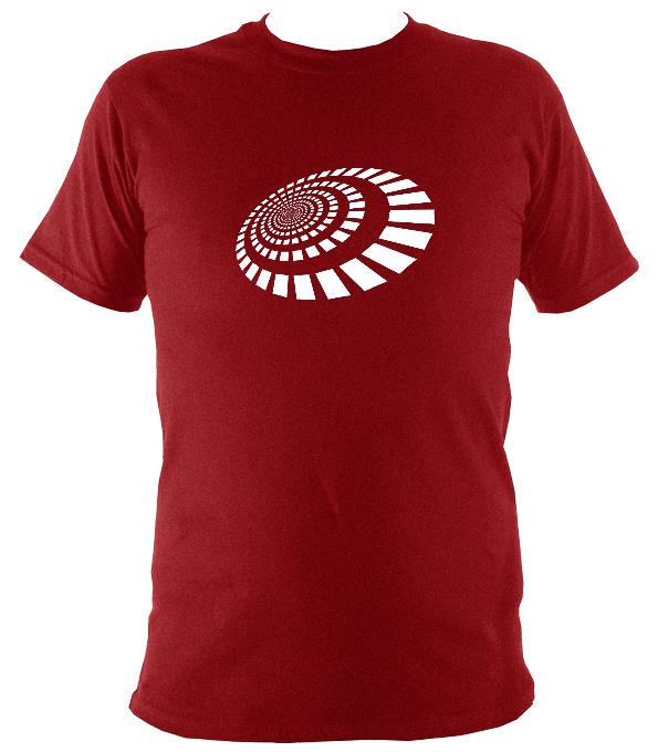 Spiral Blocks T-shirt - T-shirt - Antique Cherry Red - Mudchutney
