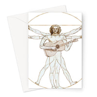 Da Vinci Guitar Greeting Card