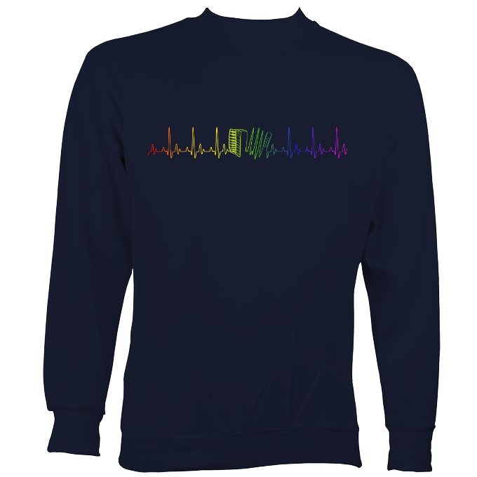 Heartbeat Rainbow Accordion Sweatshirt