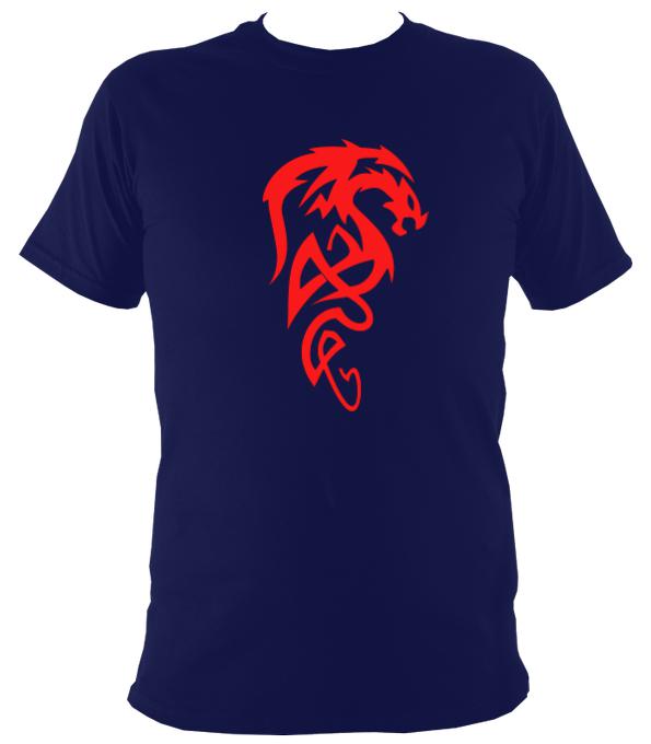 Tribal Dragon T-shirt - T-shirt - Navy - Mudchutney