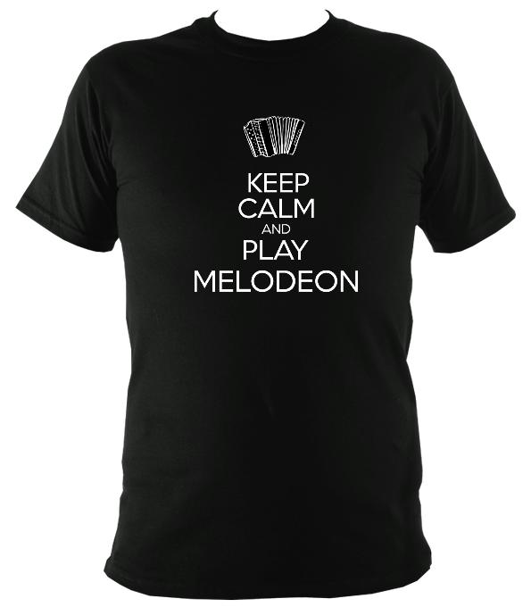 Keep Calm & Play Melodeon T-shirt - T-shirt - Black - Mudchutney
