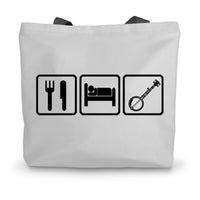 Eat Sleep & Play Banjo Canvas Tote Bag