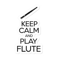 Keep Calm & Play Flute Sticker