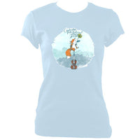 update alt-text with template Cambridge Folk Festival - Design 10 - Women's Fitted T-shirt - T-shirt - Light Blue - Mudchutney