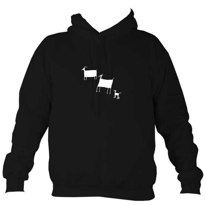 Primative Cave Animals Hoodie-Hoodie-Jet black-Mudchutney