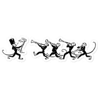 Monkey Band Sticker