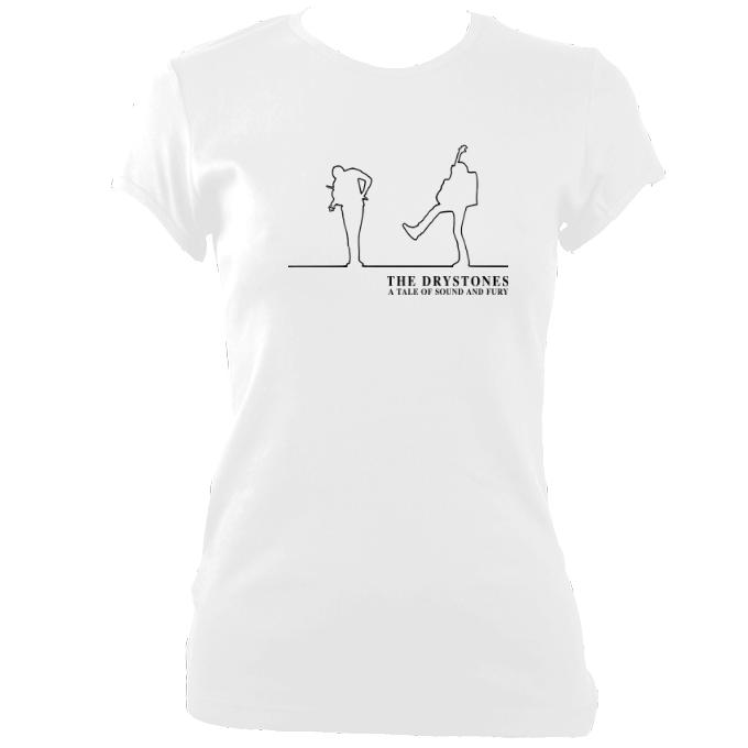 update alt-text with template The Drystones Tale of Sound and Fury Fitted T-shirt - T-shirt - White - Mudchutney