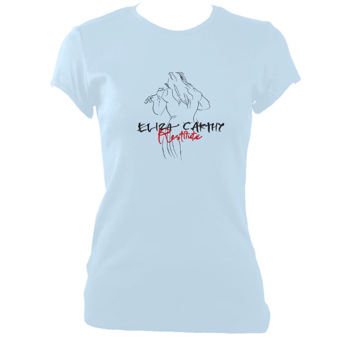 update alt-text with template Eliza Carthy Restitute Ladies Fitted T-shirt - T-shirt - Light Blue - Mudchutney
