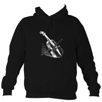 Fiddle and Bow Sketch Hoodie-Hoodie-Jet black-Mudchutney