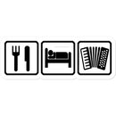 Eat Sleep & Play Accordion Sticker