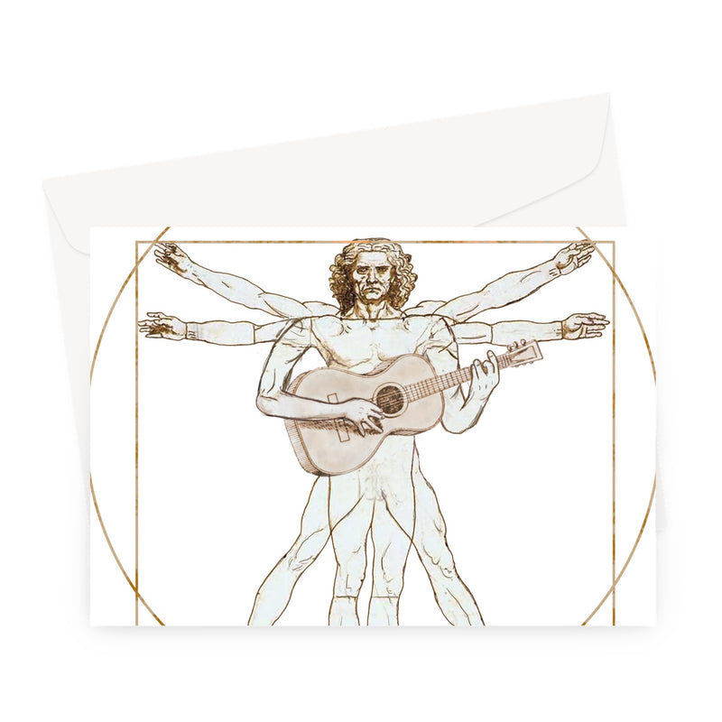Da Vinci Guitar Greeting Card