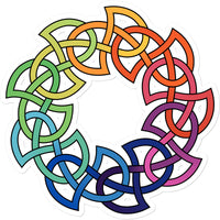 Rainbow Celtic Circle Sticker