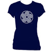 update alt-text with template Celtic Five Spiral Ladies Fitted T-shirt - T-shirt - Navy - Mudchutney