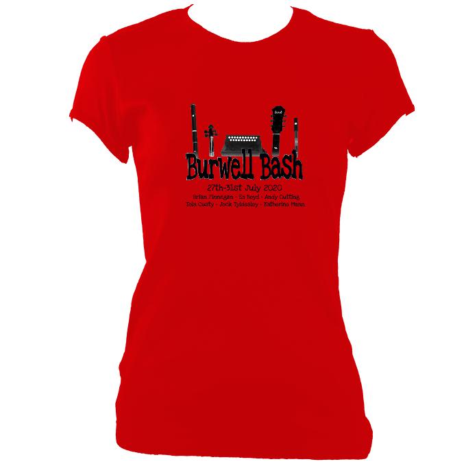 update alt-text with template Burwell Bash 2020 Ladies Fitted T-shirt - T-shirt - Red - Mudchutney