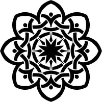 Celtic Geometric Flower Design Hoodie-Hoodie-Mudchutney